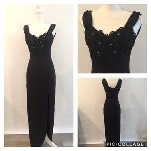 EUC Black Roberta Full length Gown